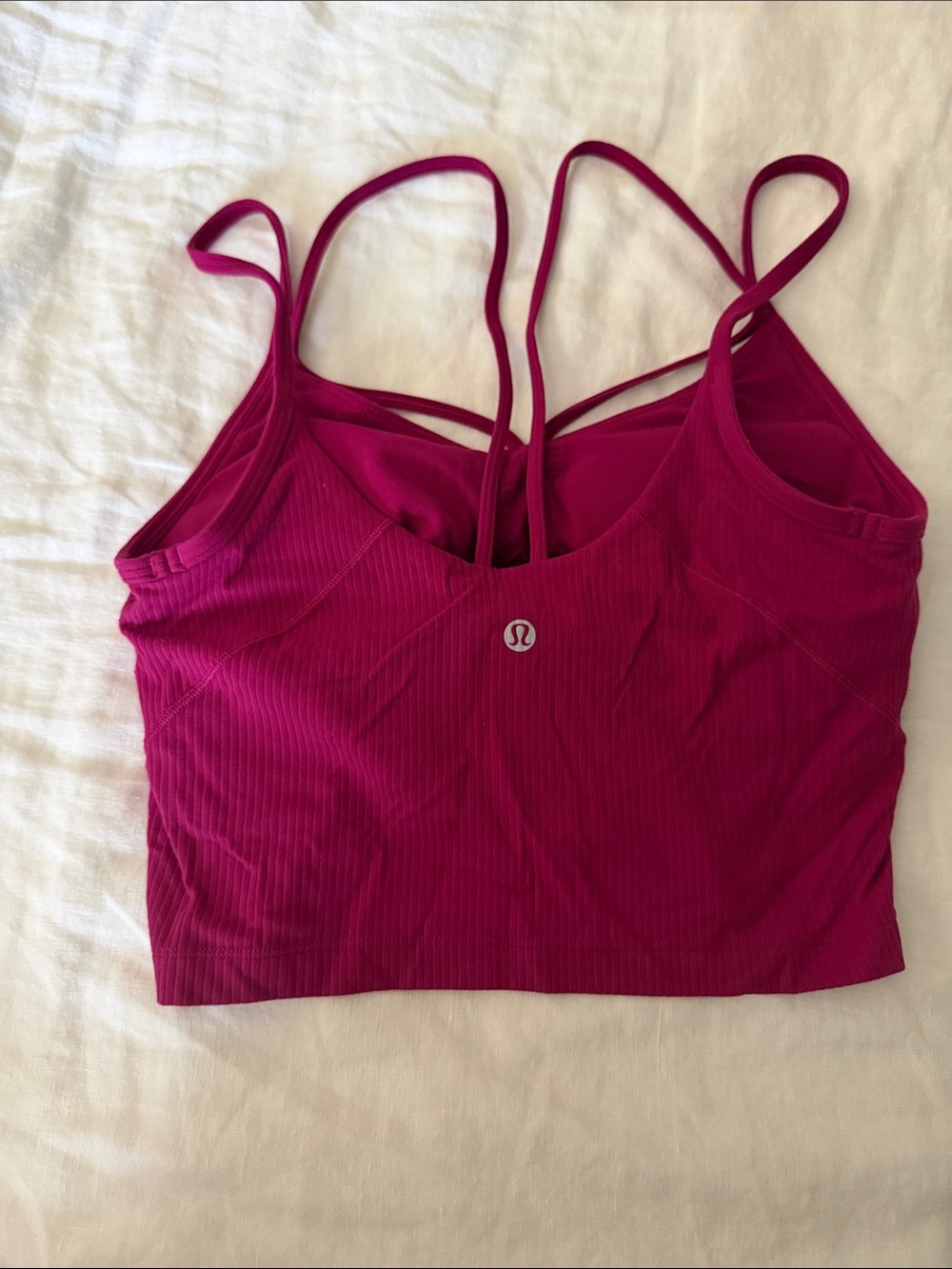 lululemon athletica Fuchsia Ribbed Strappy Sports Bra